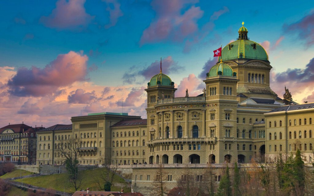 Blick auf das Schweizer Parlament in Bern